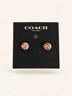 COACH | Open Circle Stone Stud Earrings